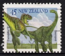 NEW ZEALAND 1993  DINOSAURS  45c  " CARNOSAUR-SAUROPOD "  STAMP VFU - Oblitérés