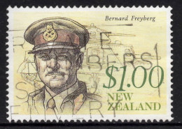 NEW ZEALAND 1990 HERITAGE-THE ACHIEVERS  $1.00 " FREYBERG "  STAMP VFU - Oblitérés