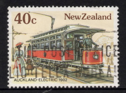 NEW ZEALAND 1985 VINTAGE TRAMS   40c  " AUCKLAND "  STAMP VFU - Usati