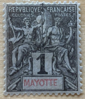 MAYOTTE - MH* - 1892 - # 1 - Neufs