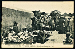 A67  MAROC CPA SCENES ET TYPES - BOUCHERS MAROCAINS - Verzamelingen & Kavels