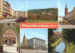 72213860 Pfarrkirchen Niederbayern Strassenpartie Teilansicht Kirche Brunnen Rat - Pfarrkirchen