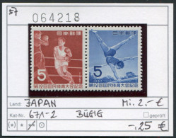 Japan 1957 - Japon 1957 - Nippon 1957 - Michel 671-672 Bügig - ** Mnh Neuf Postfris - Ungebraucht