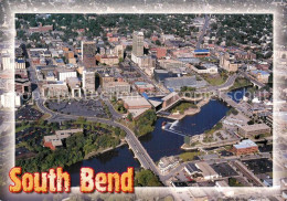 73743331 South_Bend_Indiana Downtown South Bend And St Joseph River Air View - Autres & Non Classés