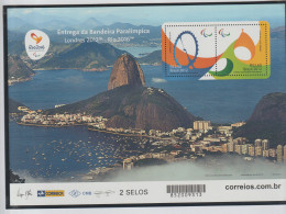 Brazil 2015 Paralympics Hand Over Of Flag A5 Sized Sheet MNH/**. Postal Weight 0,2 Kg. Please Read Sales Conditions - Eté 2016: Rio De Janeiro