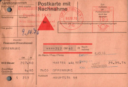 G3992 - Offenburg Nachnahme Finanzamt - Zahlschein Quittung Freistempel Freistempler - Franking Machines (EMA)