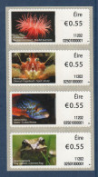 EIRE Irlande, **, Yv 27, 28, 29, 30, Mi AT 23 à 26, SG 19 à 22, Vignettes Adhésives De Distributeur, Faune Marine, - Automatenmarken (Frama)