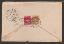 India 1958 Map Series Stamps On Cover With Machine Cancellation (a167) - Brieven En Documenten