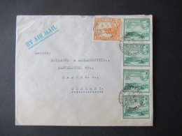 Zypern 1951 GB Kolonie By Airmail Mit 5 Marken Stempel Farmagusta Nach Hamburg Gesendet - Cyprus (...-1960)