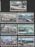 GREECE 1958 Ports Complete Used Set  Vl. A 73 / 79 (H 74 / 80) - Used Stamps