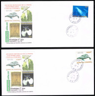 Comores Comoros 1er Jour FDC 2003 - Mi 1793 1794 Dolphin Whale Cétacés Baleines - Only 9 Sets Existing ! - Delfines