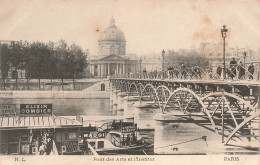 FRANCE - Paris - Pont Des Arts Et Institut - Elixir Colombier - Carte Postale Ancienne - Bridges