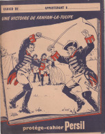 PROTEGE CAHIER ANCIEN PERSIL LESSIVE   UNE VICTOIRE FANFAN LA TULIPE     VOIR VERSO - Protège-cahiers