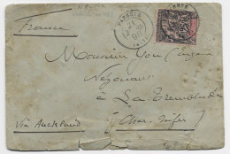 OCEANIE 25C GROUPE DEFECTUEUX LETTRE COVER PAPEETE 21 MARS 1898 TAHITI B/TB - Brieven En Documenten