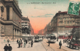 FRANCE - Marseille - Rue Cannebière - EL - Animé - Carte Postale Ancienne - Canebière, Centre Ville