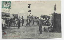 SOMALIS 5CX2 RECTO VERSO CARTE DJIBOUTI PROCESSION DES MULSUMANS A L'OCCASION FETE RELIGIEUSE 1908 + MARITIME - Lettres & Documents