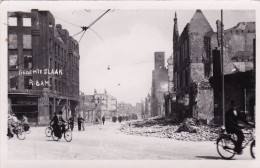 26-VII-1941 Rotterdam Gedempte Blaak (na Bombardement)  Foto Agfa Zwart/wit Gelopen Naar Groningen - Rotterdam