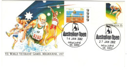 Australia 2002 Australian Open 2002 Melbourne, Souvenir Cover - Briefe U. Dokumente