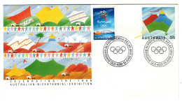 Australia 2000  Olympic Torch Relay,Brisbane ,souvenir Cover - Lettres & Documents
