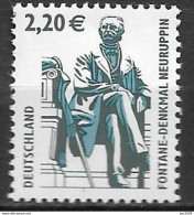 2003 Deutschland Germany  Mi. 2307R **MNH  Mit Nr. 10  Sehenswürdigkeiten:Fontane-Denkmal, Neuruppin - Ungebraucht