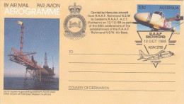 Australia PMP 366 1988 R.A.A.F. Richmond Carried Aerogramme By Hercules Aircraft, Souvenir Cover - Briefe U. Dokumente