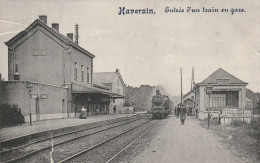 Haversin, Entrée D'un Train En Gare, 2 Scans - Ciney