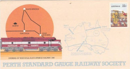 Australia 1980 Opening Of Tarcoola-Alice Spring Railway, Gray Colour - Briefe U. Dokumente