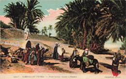 ALGÉRIE - Scènes & Types - Fontaine Dans L'Oasis - Carte Postale Ancienne - Escenas & Tipos