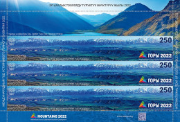 Kyrgyzstan 2023 International Year Of Sustainable Mountain Development Longest Postage Stamp In The World Sheetlet MNH - Kyrgyzstan