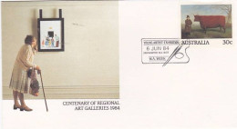 Australia PM 1141 1984 Young Artist Exhibition Postmark - Brieven En Documenten