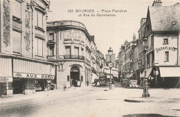 FRANCE - Bourges - Place Planchat Et Rue Du Commerce - Animé - Carte Postale Ancienne - Bourges