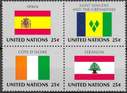 UNITED NATIONS # NEW YORK FROM 1988 STAMPWORLD 553-56** - New York/Geneva/Vienna Joint Issues