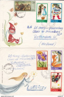 POLAND FDC POLOGNE 1967 EUROPEAN PAINTINGS SET OF 8 Art Artists Da Vinci; Rembrandt;Watteau Etc. 4 FDC's - Fairy Tales, Popular Stories & Legends