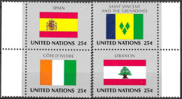 UNITED NATIONS # NEW YORK FROM 1988 STAMPWORLD 553-56** - Emissioni Congiunte New York/Ginevra/Vienna