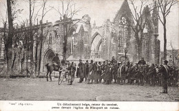 BELGIQUE - Nieuport - Retour Du Combat Passe Devant L'église De Nieuport En Ruines - Carte Postale Ancienne - Nieuwpoort