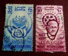 EGYPT 1955, Complete SET Of The 50th Anniversary Of Rotary International, Mi 484, 485, VF - Usados