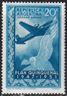 ARGENTINA  SCOTT NO C60   MNH YEAR  1951 - Luftpost