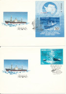 USSR FDC 10-10-1986 ICEBREAKER Complete Set On 3 Covers With Cachet - FDC