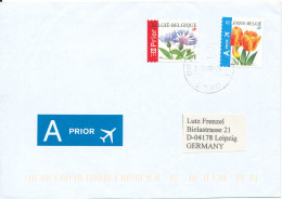 Belgium Cover Sent To Germany 11-9-2006 FLOWERS - Storia Postale