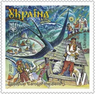 Ukraine 2022 Christmas National Song Schedrik Stamp MNH - Swallows