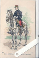 Illustrateur Kauffmann Paul, Militaria, Uniformes, 7_ Général De Division, à Cheval  Edition L'H - Kauffmann, Paul