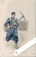 Illustrateur Kauffmann Paul, Militaria, Uniformes,  1 Sapeur Du Génie Edition L'H - Kauffmann, Paul