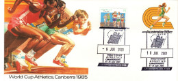 Australia 2001 World Veterans ATHLETIC Championship ,date 9 And 10 July, Souvenir Cover - Marcophilie