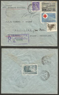 1953 Registered Airmail Cover 35c CDS Montreal Quebec PQ To Switzerland (receiver) - Historia Postale