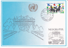 Nations Unies Genève. Carte Postale 1991 YT 210 Oblitéré 1er Jour - Maximumkaarten