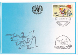Nations Unies Genève. Carte Postale 1992 YT 233 Oblitéré 1er Jour - Maximum Cards