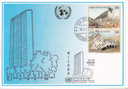 Nations Unies Genève. Carte Postale 1993 YT 244-246 Oblitérés 1er Jour - Cartes-maximum