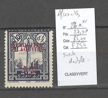 Alaouites - Yvert 22a** - Surcharge Double - Unused Stamps