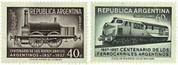 57245 MNH ARGENTINA 1957 CENTENARIO DEL FERROCARRIL ARGENTINO - Nuevos