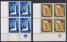 Nations Unies 1965 En Bloc De 4 Neufs Sans Charnières ** - Unused Stamps